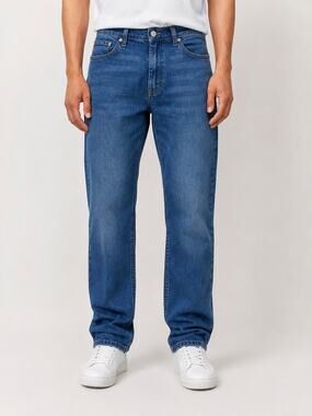 Calvin Klein Relaxed Straight Jeans Men’s W32xL32 Blue Stretch Denim Pants Jeans